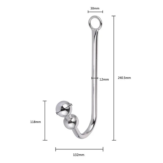 Elegant 5334 Collar and Cuffs Beaded Anal with Hook 0617